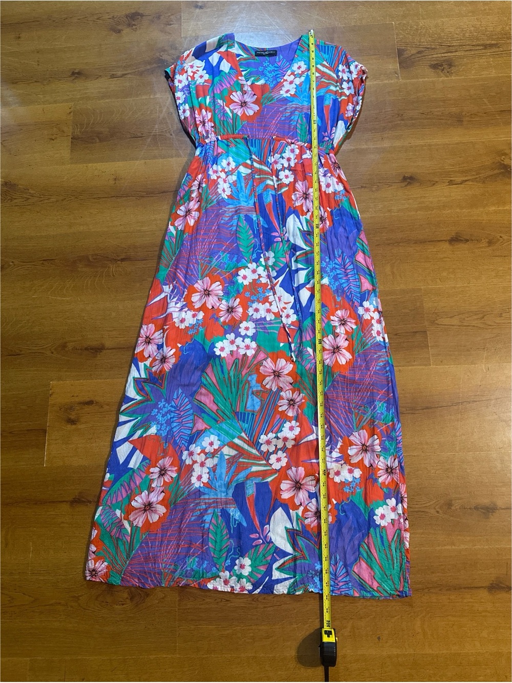 Pietro Brunelli Milano Viscose Floral V-Neck Maternity Maxi Dress Size Medium - Picture 7 of 11